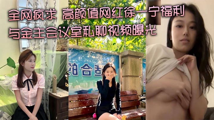 全网疯求 高颜值网红徐一宁福利 与金主会议室私聊视频曝光