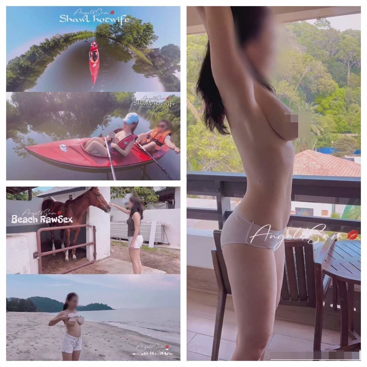 新加坡华裔爱玩夫妻@KLcouple6699 海边无套插入PPV